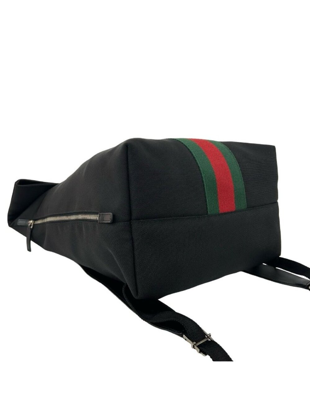 Gucci Sherry Line Web Canvas Leather Backpack Black - Picture 7 of 10